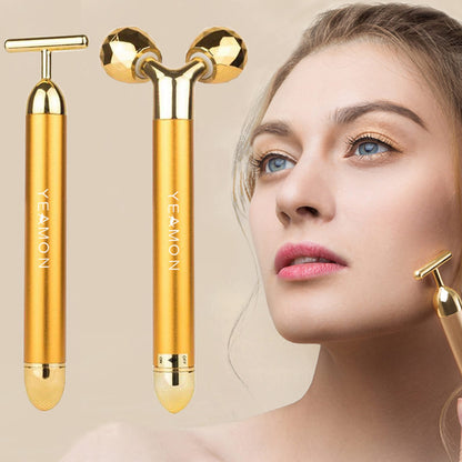 Yeamon 2-in-1 Golden Facial Massager