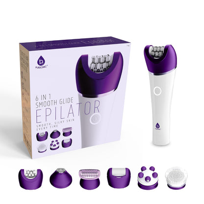 Pursonic 6-in-1 Smooth Glide Epilator for Women