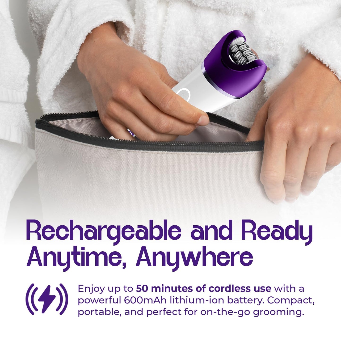Pursonic 6-in-1 Smooth Glide Epilator for Women